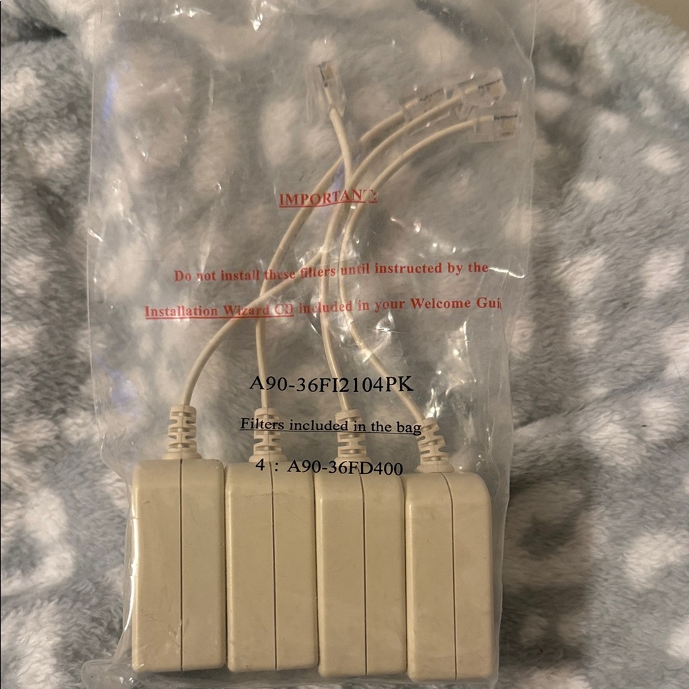Beige DSL Line Filters Pack of 4